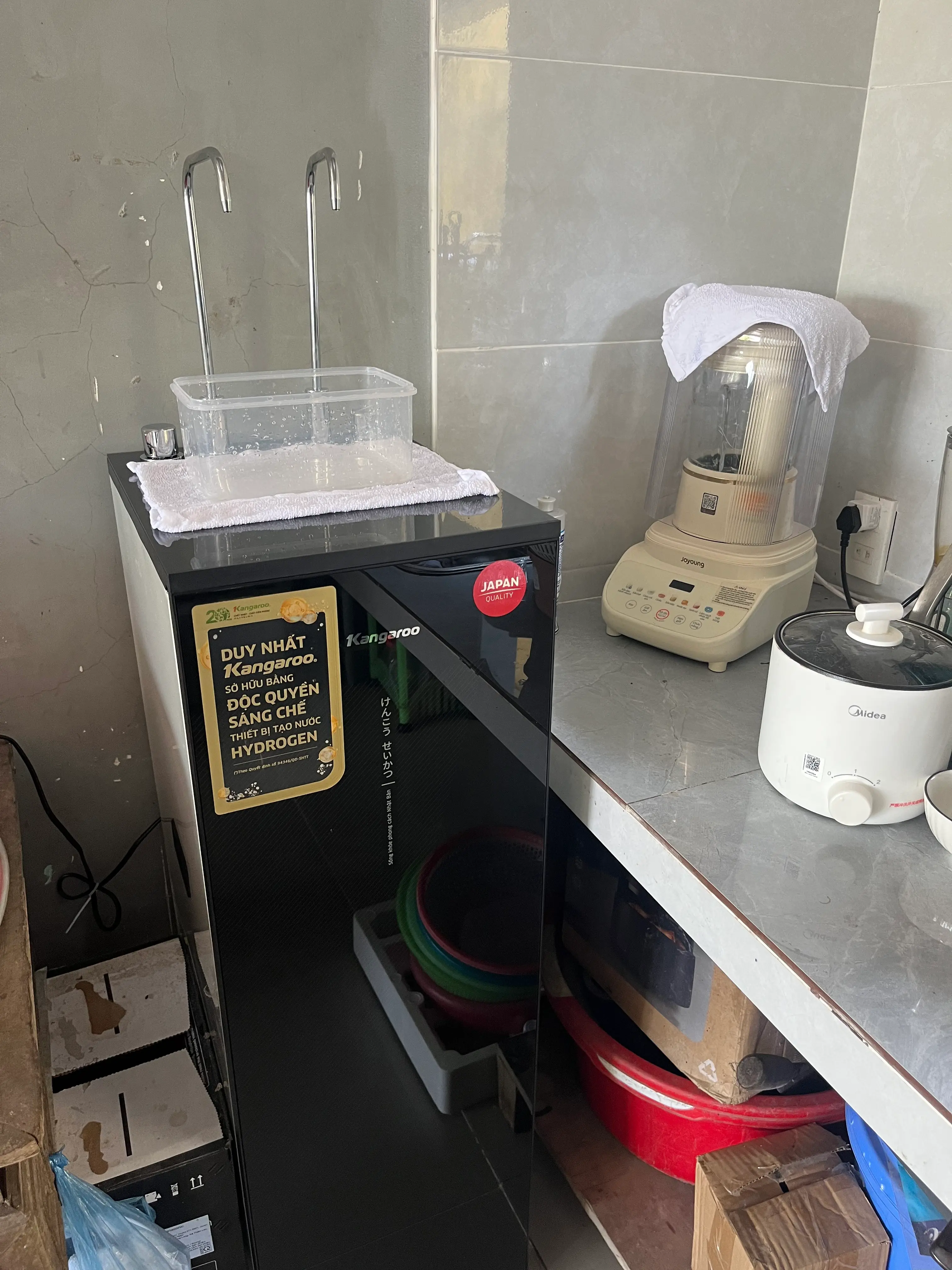 Khách hàng review Máy lọc nước RO nóng nguội lạnh Hydrogen Kangaroo KG12S2H4 12 lõi 1