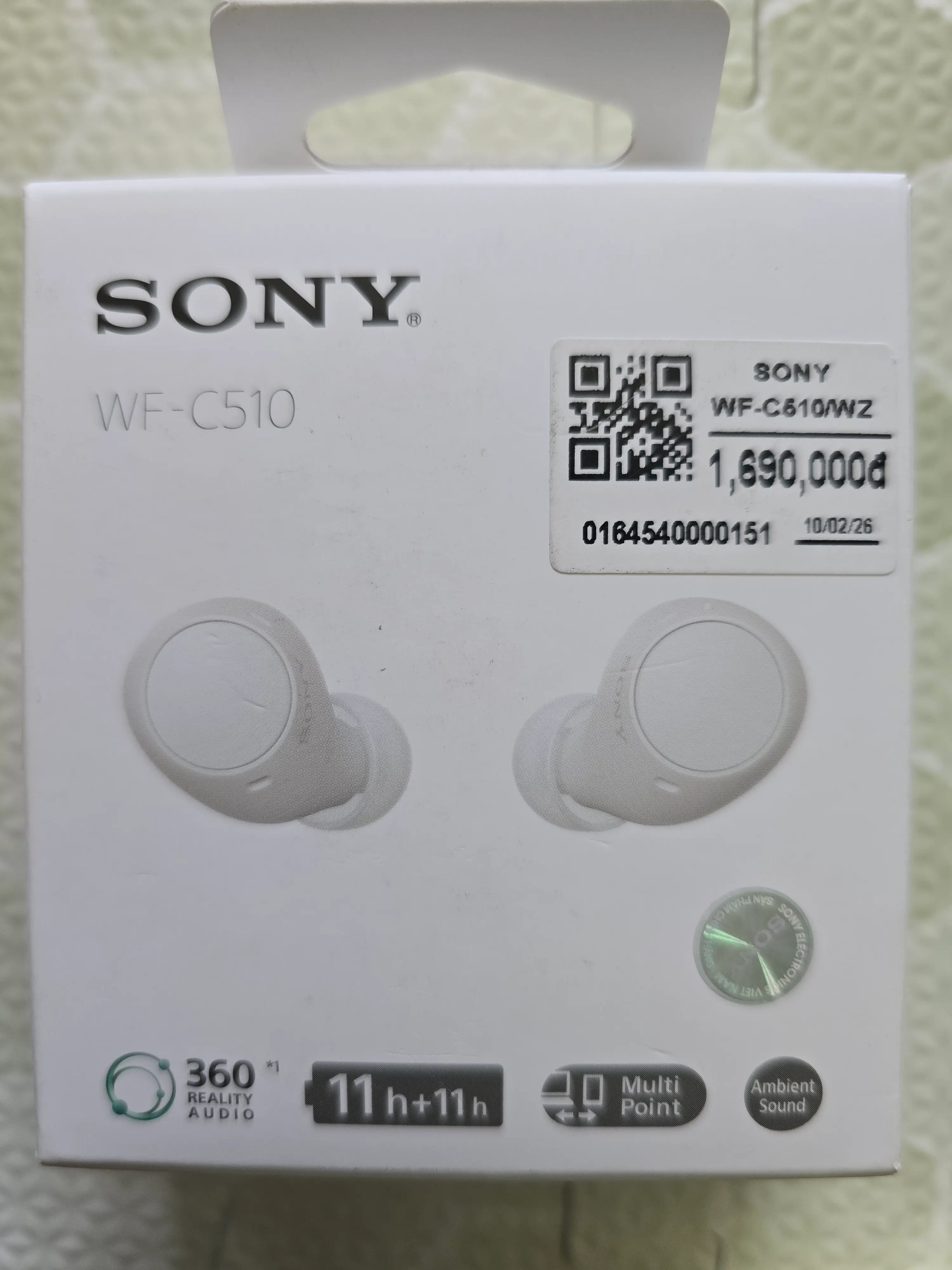 Khách hàng review Tai nghe Bluetooth True Wireless Sony WF-C510 - imei 1
