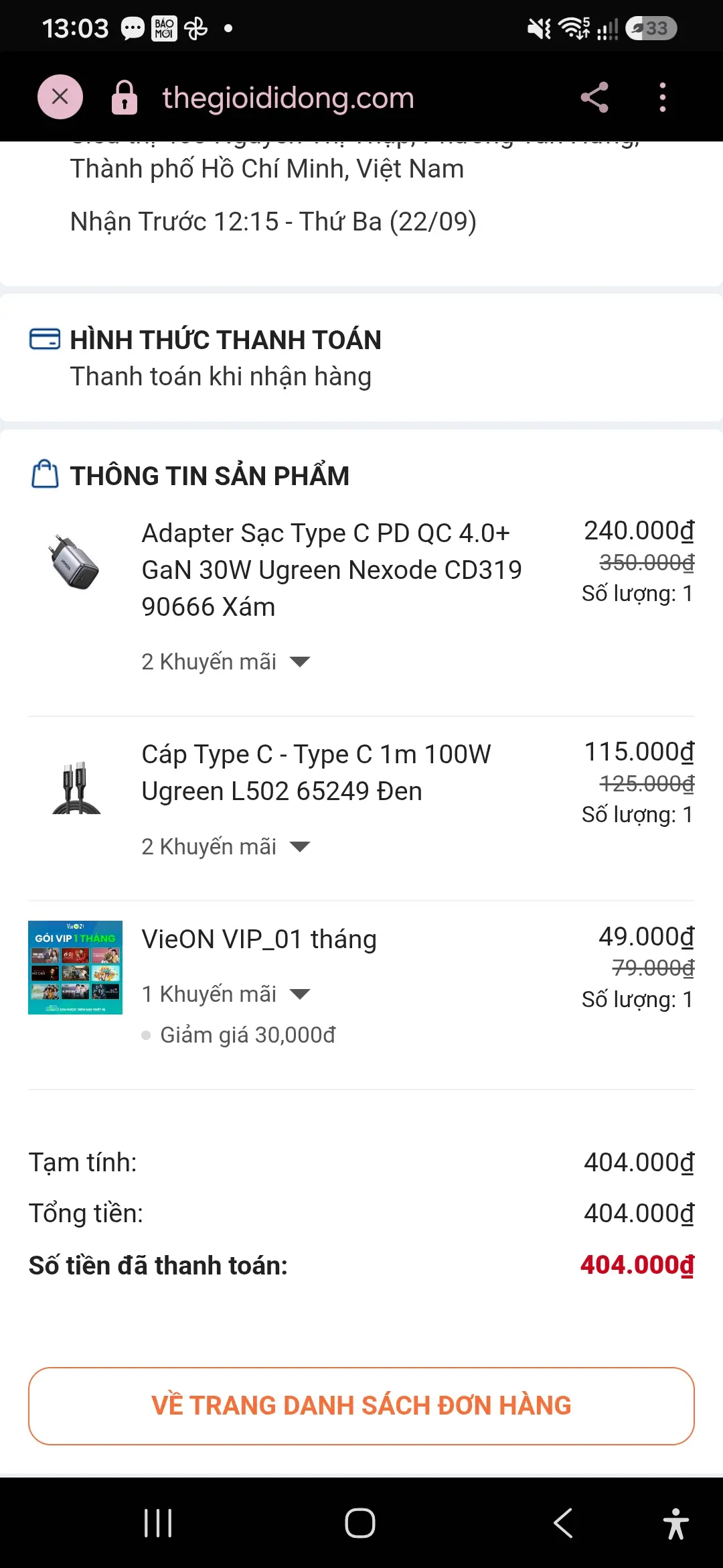 Khách hàng review Sạc nhanh Type-C QC4.0+ PD 30W Ugreen Nexode CD319 1