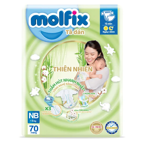 Tã dán Molfix size NB – Giao bao bì ngẫu nhiên