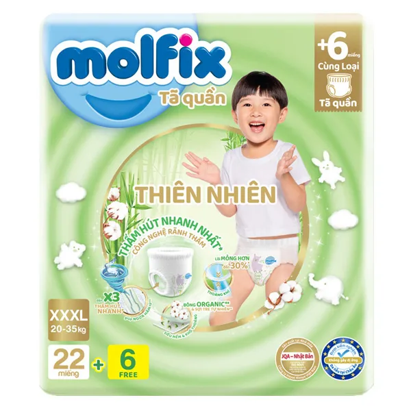 Tã quần Molfix size XXXL - Giao bao bì ngẫu nhiên