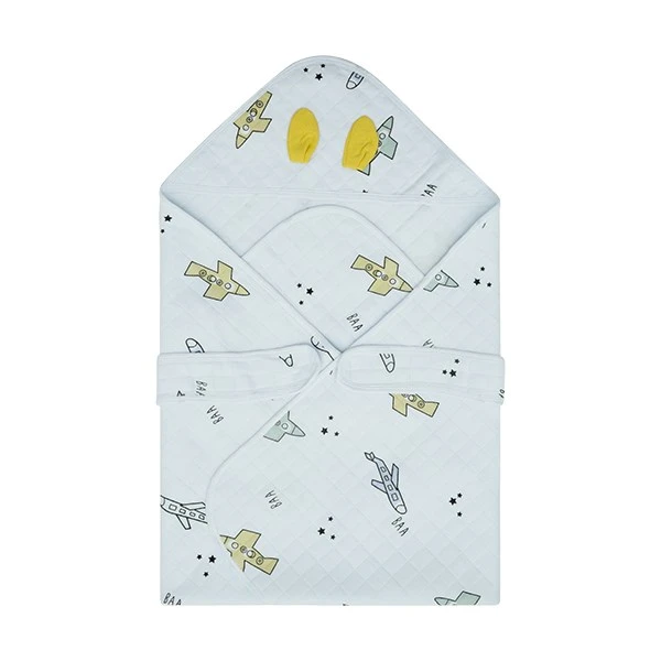 Khăn quấn cotton TOP KIDS - Máy bay xanh dương