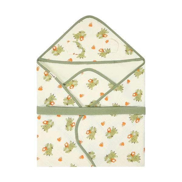 Khăn quấn cotton Bessla - Rồng xanh