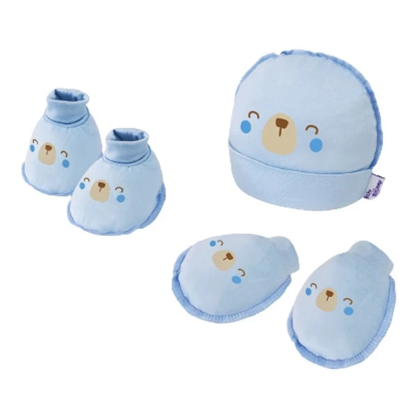 Set nón, bao tay bao chân visco BabyMommy in thú - Màu ngẫu nhiên