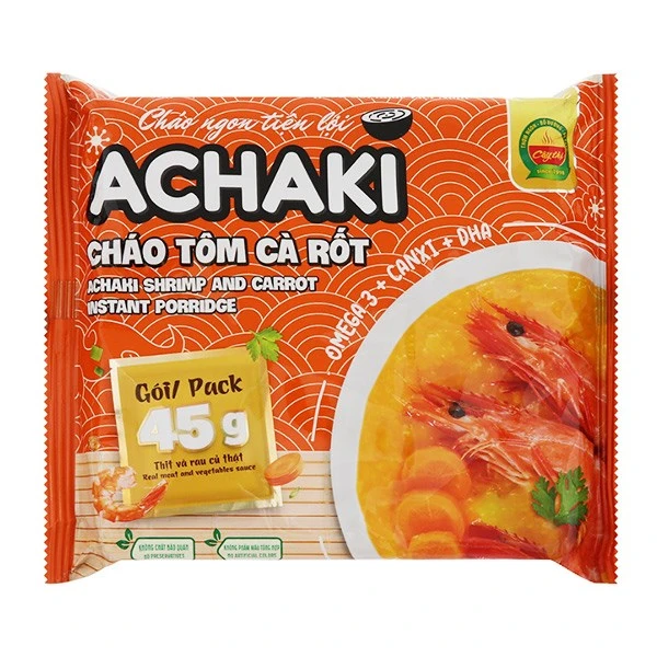 Cháo ăn liền Achaki vị tôm, cà rốt