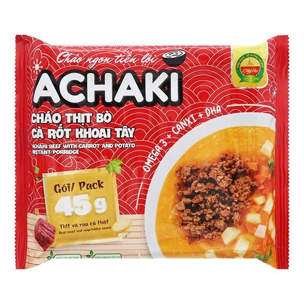 Cháo ăn liền Achaki vị thịt bò, cà rốt và khoai tây