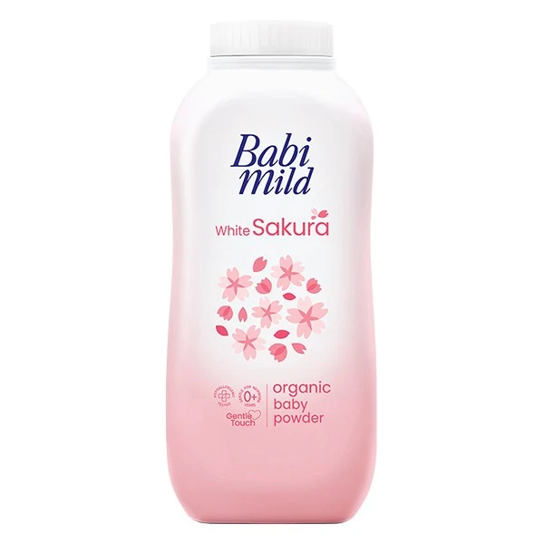 Phấn thơm dưỡng ẩm cho bé Babi Mild White Sakura - Giao bao bì ngẫu nhiên