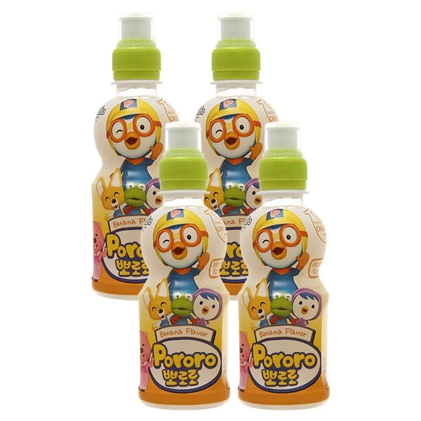 Combo 4 chai nước trái cây Pororo (từ 3 tuổi)