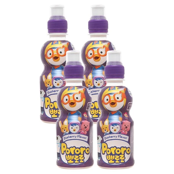 Combo 4 chai nước trái cây Pororo (từ 3 tuổi)