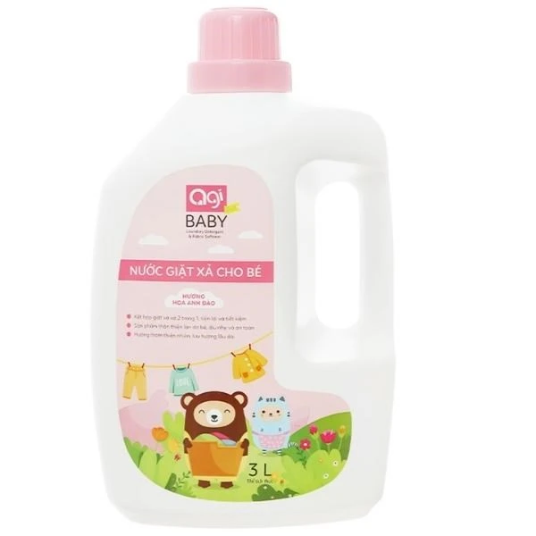 Can nước giặt xả Agi Hồng hương hoa anh đào