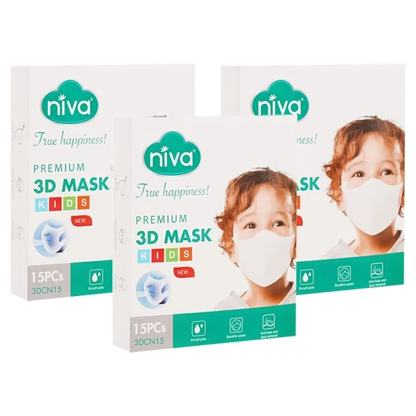 Combo 3 khẩu trang 3D cho bé Niva