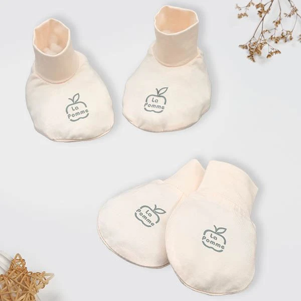Set bao tay, bao chân sợi tre La Pomme màu hồng