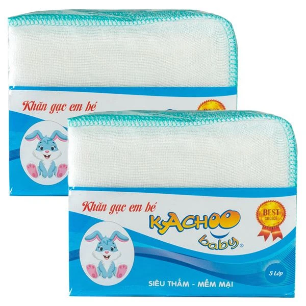 Combo 2 set 10 cái khăn sữa cotton KACHOOBABY - Màu ngẫu nhiên