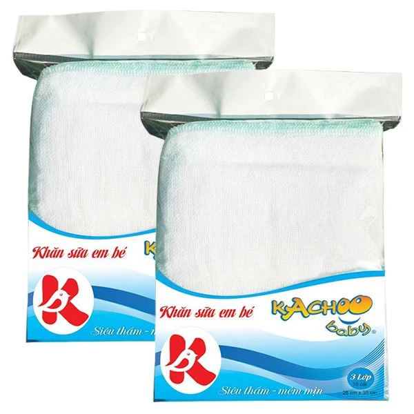 Combo 2 gói khăn sữa cotton KACHOOBABY - Màu ngẫu nhiên