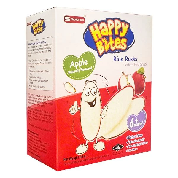 Bánh gạo ăn dặm Happy Bites vị táo