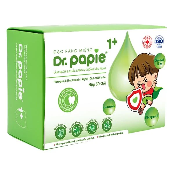 30 gói gạc răng miệng Dr.Papie 1+