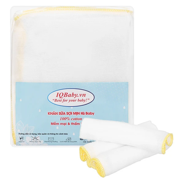 Set 10 cái khăn sữa cotton IQ Baby