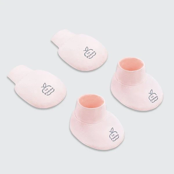 Set bao tay, bao chân sợi tre La Pomme màu hồng