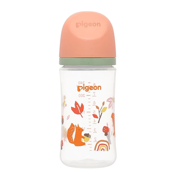 Bình sữa cổ rộng Pigeon Softouch Baby-Friendly World mùa thu