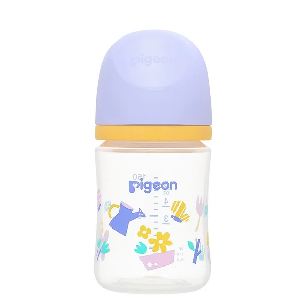 Bình sữa cổ rộng Pigeon Softouch Baby-Friendly World mùa xuân