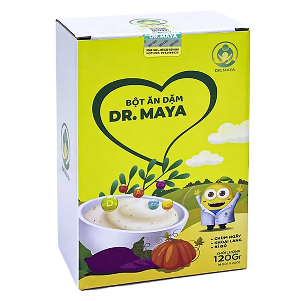Bột ăn dặm Dr.Maya chùm ngây, khoai lang, bí đỏ