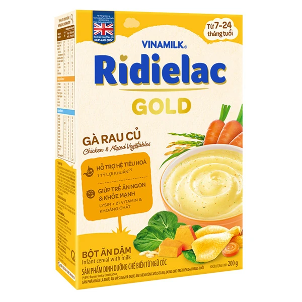Bột ăn dặm Vinamilk Ridielac Gold gà, rau củ