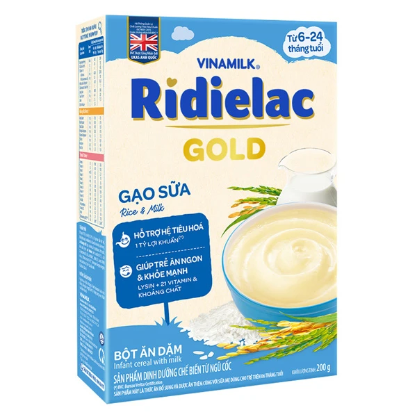 Bột ăn dặm Vinamilk Ridielac Gold gạo, sữa