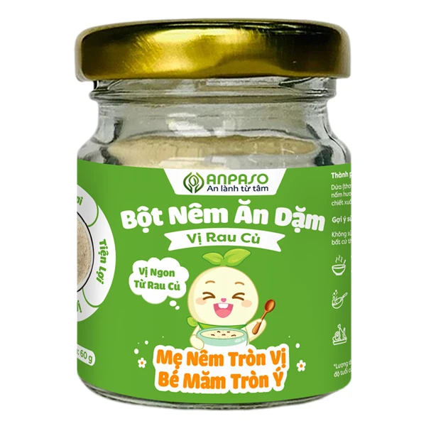 Bột nêm Anpaso rau củ hũ 60g - Giao bao bì ngẫu nhiên