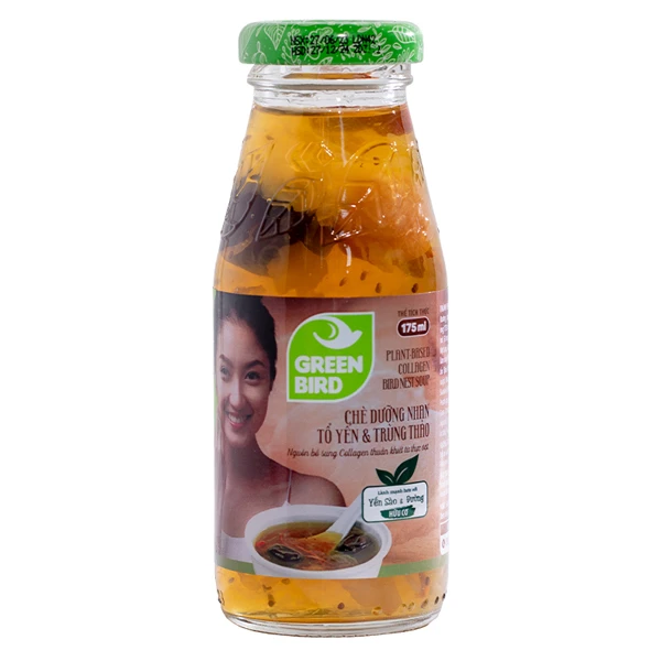 Chè dưỡng nhan tổ yến và trùng thảo Green Bird 175 ml
