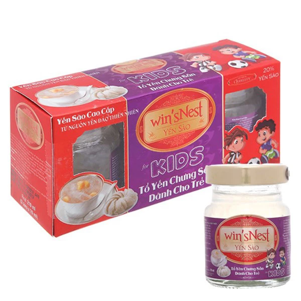 Hộp 3 hũ nước yến sào Win'sNest Kids 70 ml