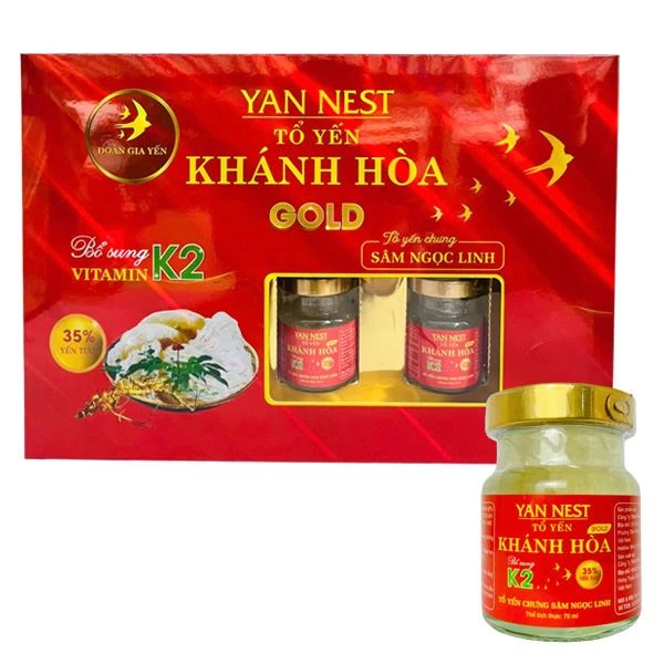 Hộp 6 hũ tổ yến chưng sâm Ngọc Linh Yan Nest 70 ml