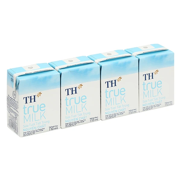 Lốc 4 hộp sữa tươi tiệt trùng TH true MILK không đường
