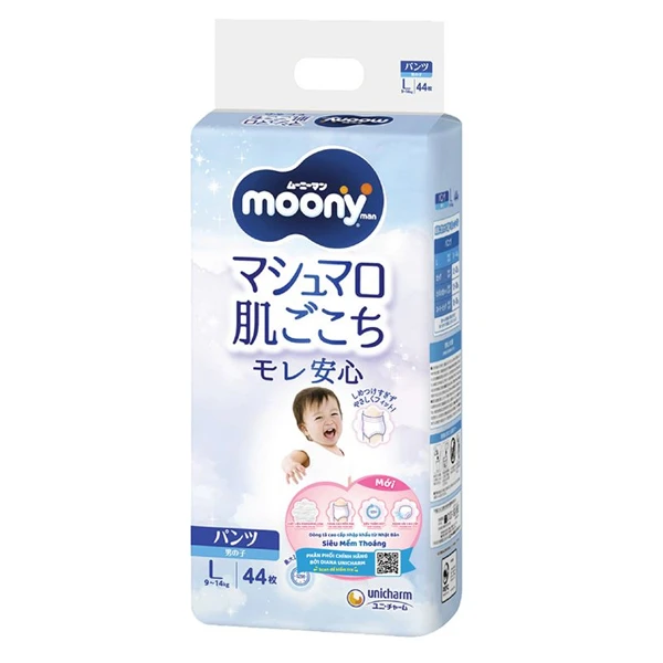 Tã quần cho bé trai Moony size L