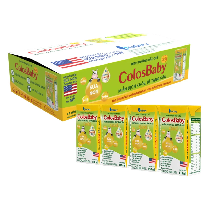 Thùng 48 hộp sữa non pha sẵn ColosBaby Gold