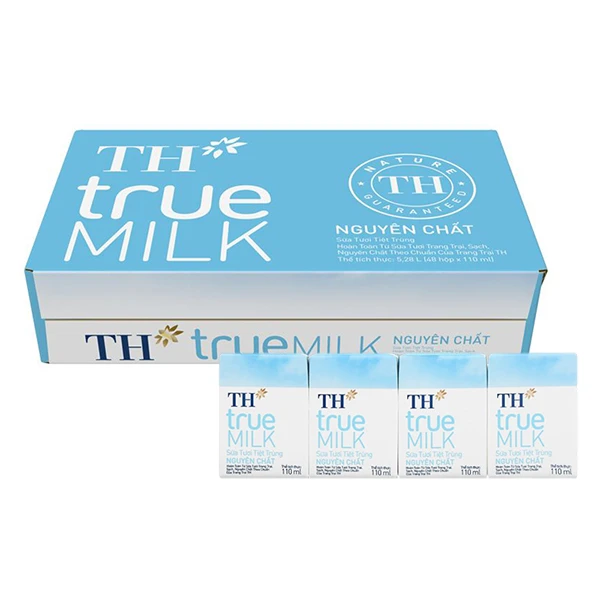 Thùng 48 hộp sữa tươi tiệt trùng TH true MILK không đường