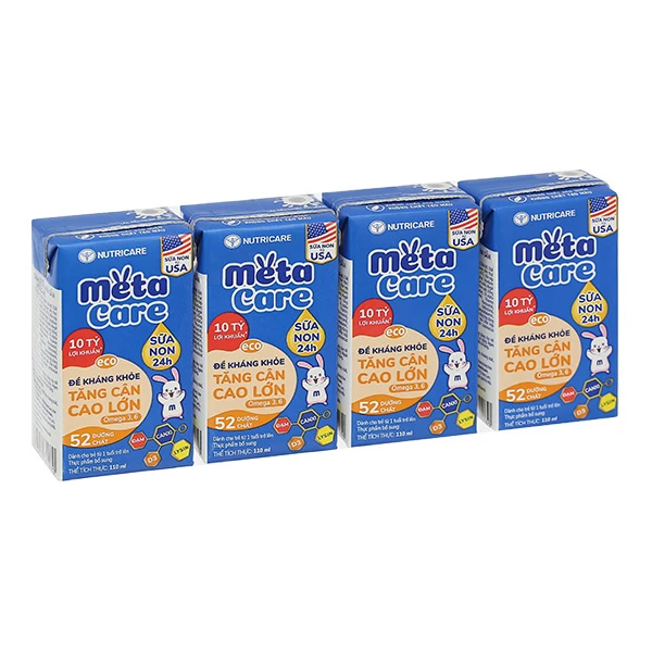 Lốc 4 hộp sữa non pha sẵn MetaCare Eco - Giao bao bì ngẫu nhiên