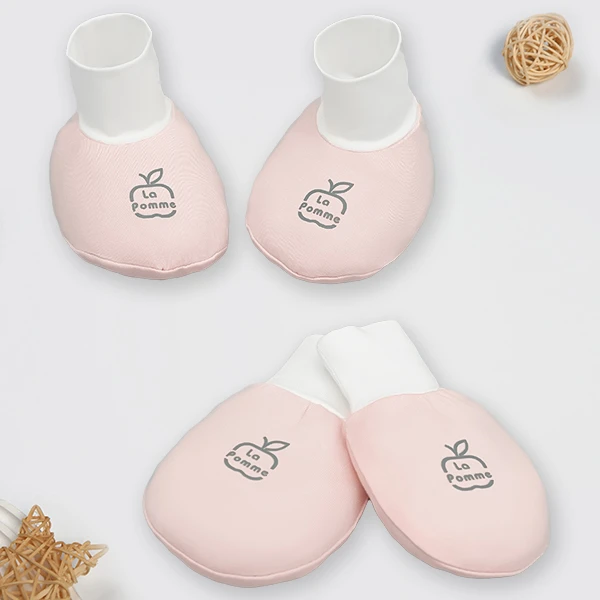 Set bao tay, bao chân sợi tre La Pomme màu hồng