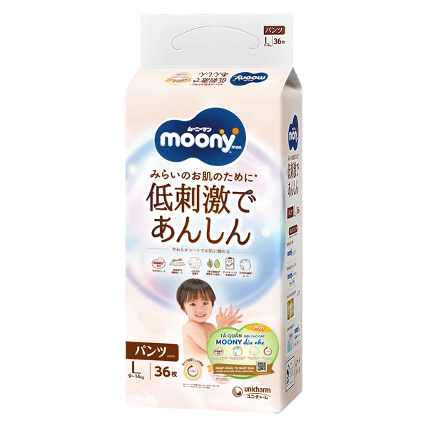 Tã quần Moony Dịu nhẹ size L