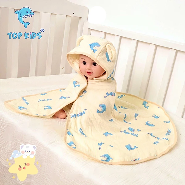 Áo choàng TOP KIDS 4 lớp 0 - 24 tháng - Mẫu ngẫu nhiên