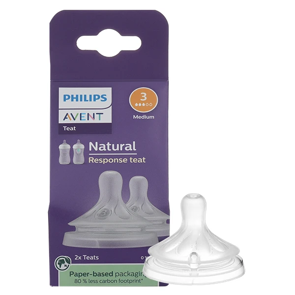 Bộ 2 núm ti Philips Avent SCY963/02 size 3 - Giao bao bì ngẫu nhiên