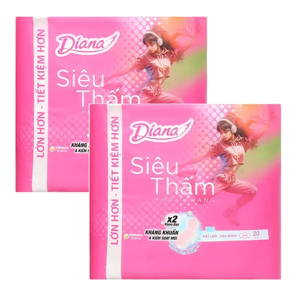 Combo 2 băng vệ sinh ban ngày Diana Siêu Thấm