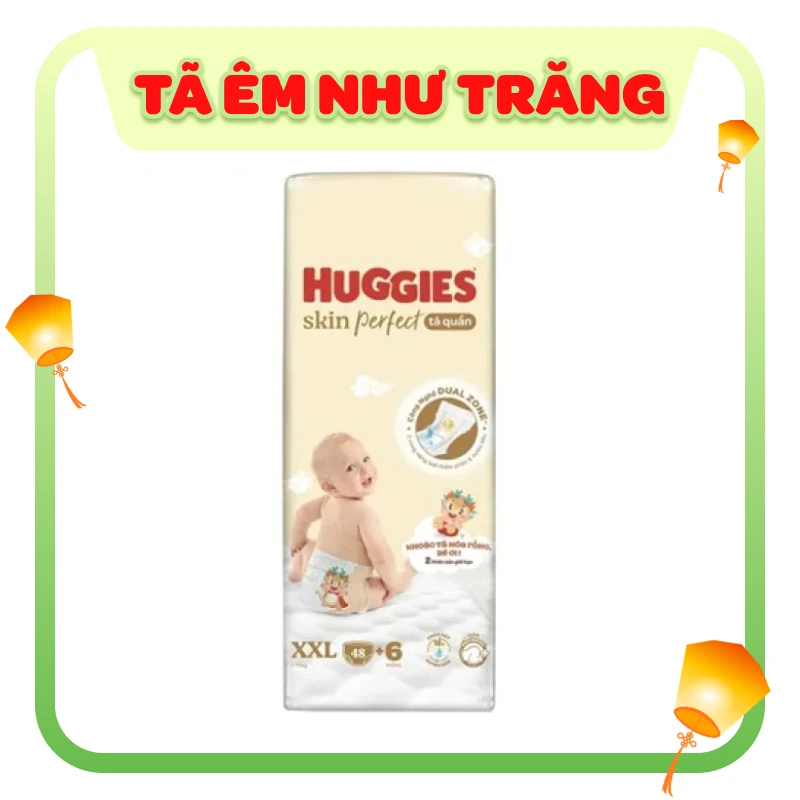 Tã quần Huggies Skin Perfect size XXL – Giao bao bì cộng miếng ngẫu nhiên