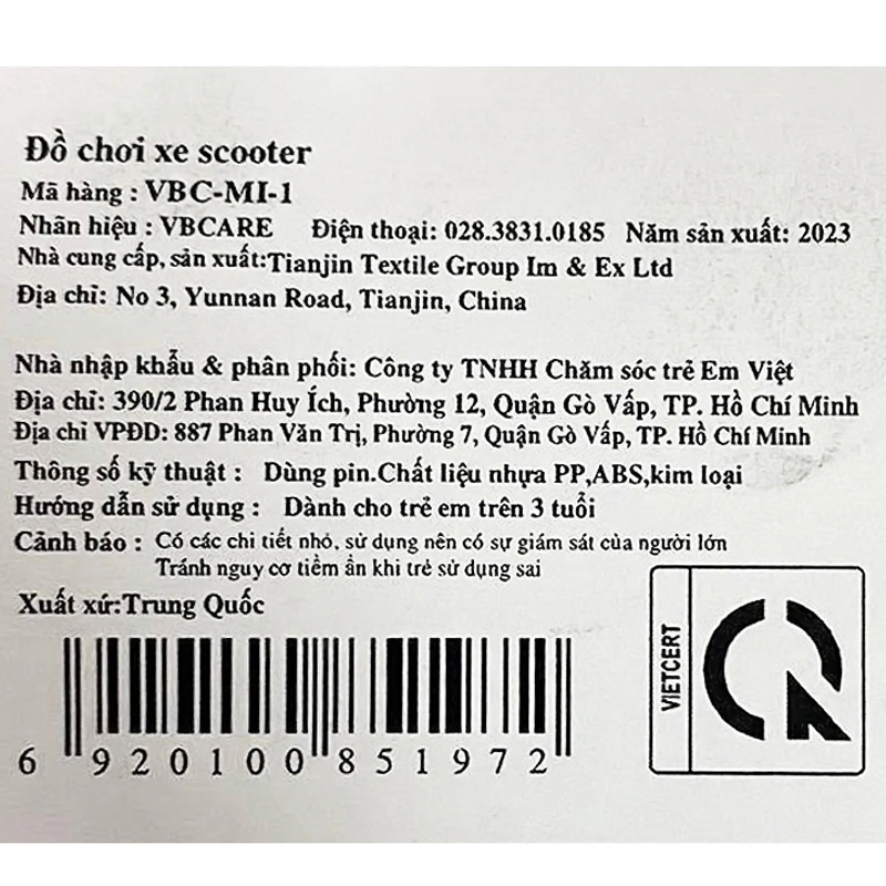 Xe scooter VBCare VBC-MI-1 (từ 3 tuổi) 6