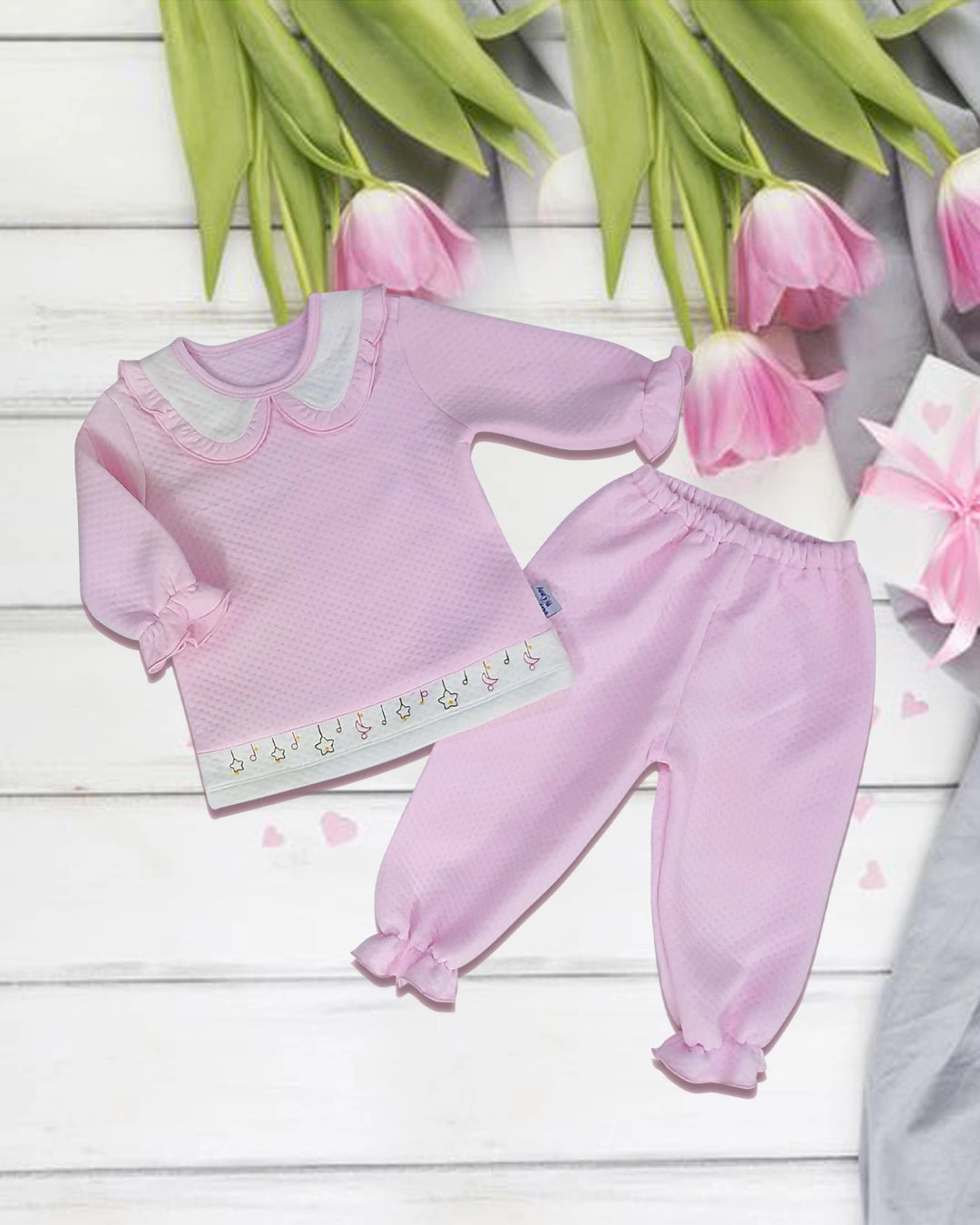 Bộ tay dài bé gái BabyMommy VDB - Màu ngẫu nhiên 4