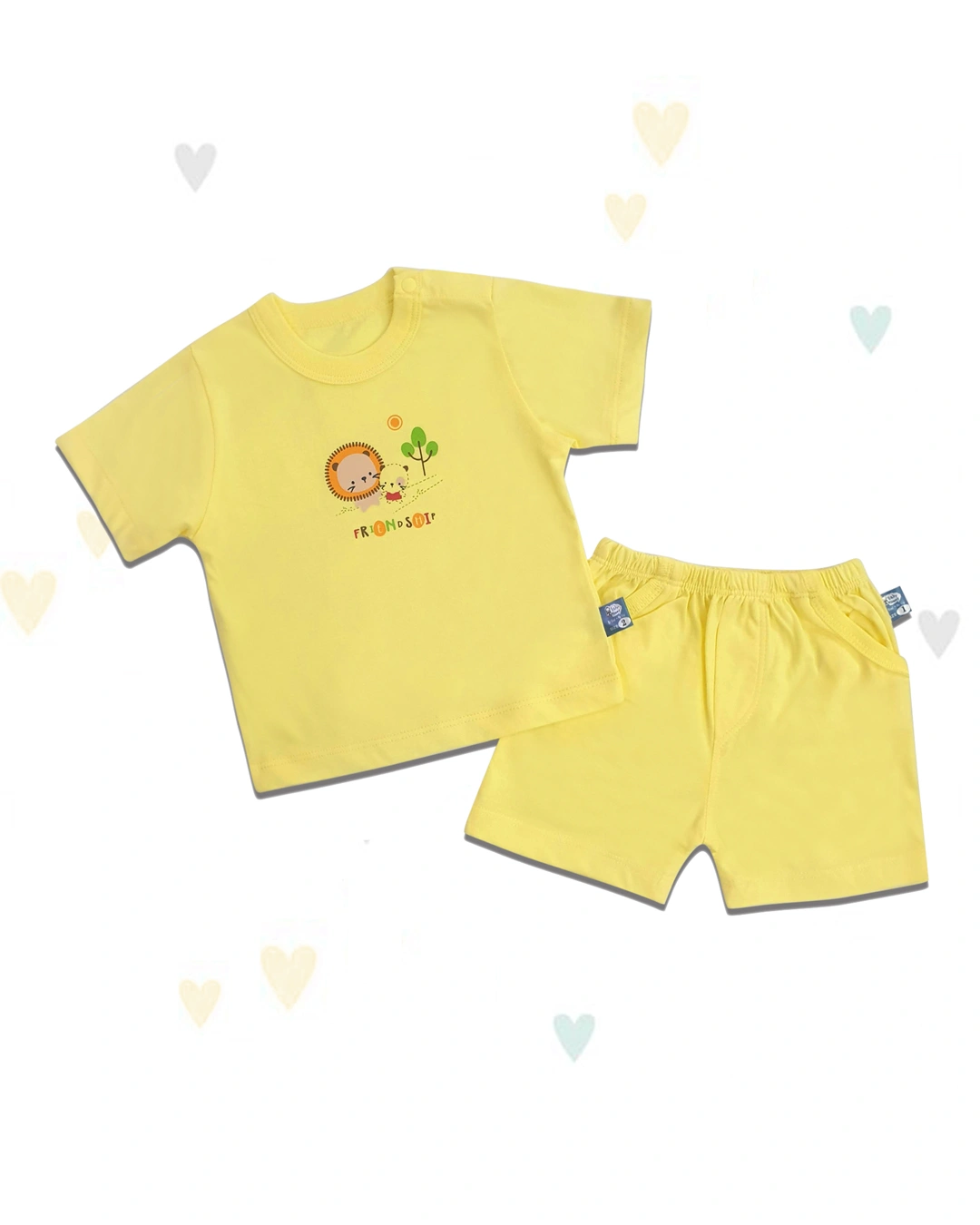 Bộ tay ngắn nút vai BabyMommy CM - Màu ngẫu nhiên 3