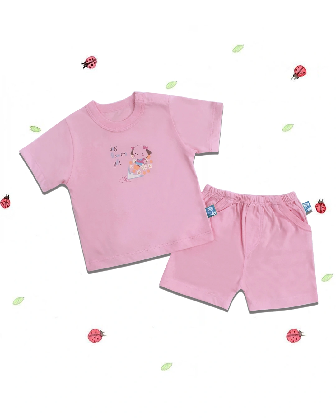 Bộ tay ngắn nút vai BabyMommy CM - Màu ngẫu nhiên 4