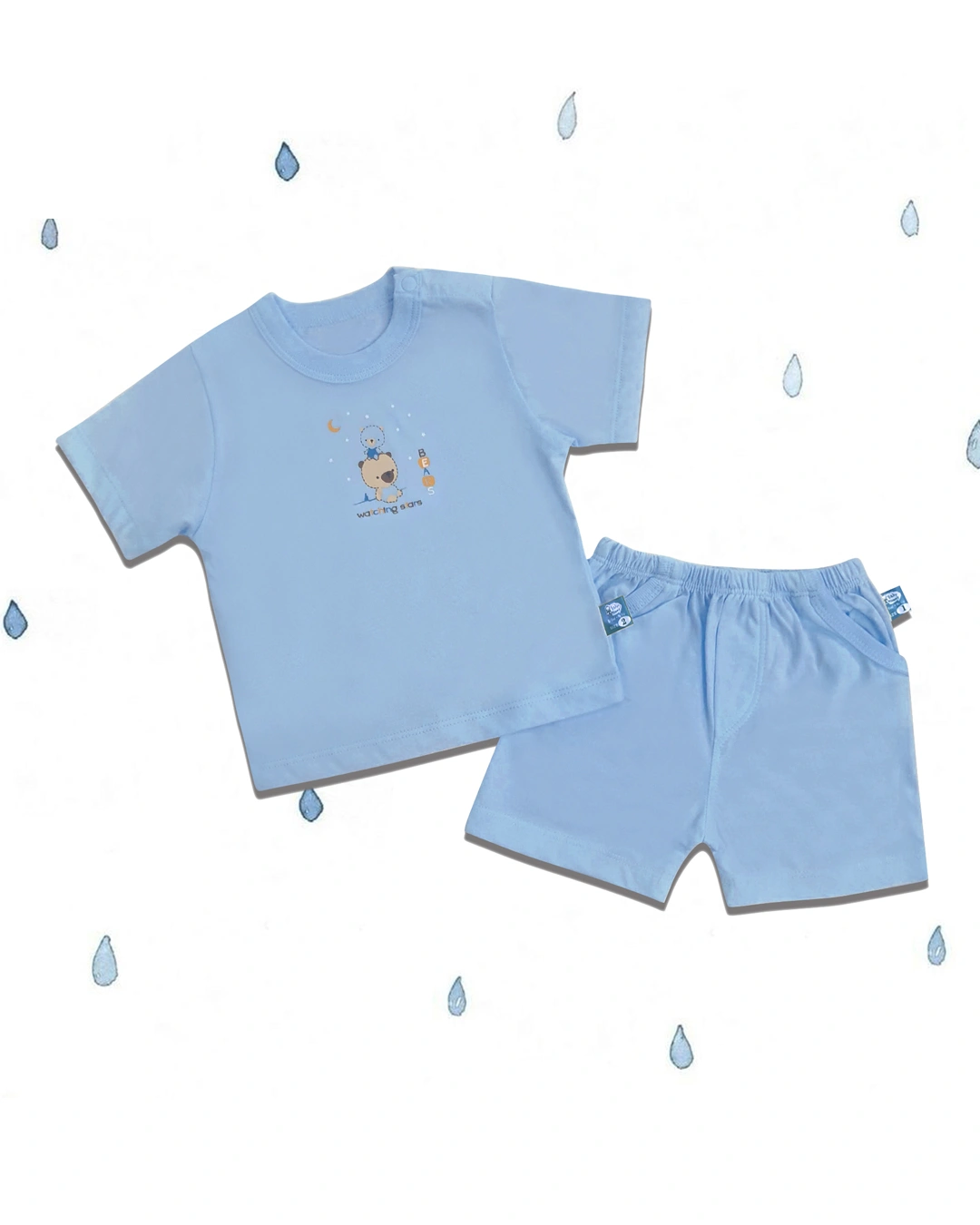 Bộ tay ngắn nút vai BabyMommy CM - Màu ngẫu nhiên 5