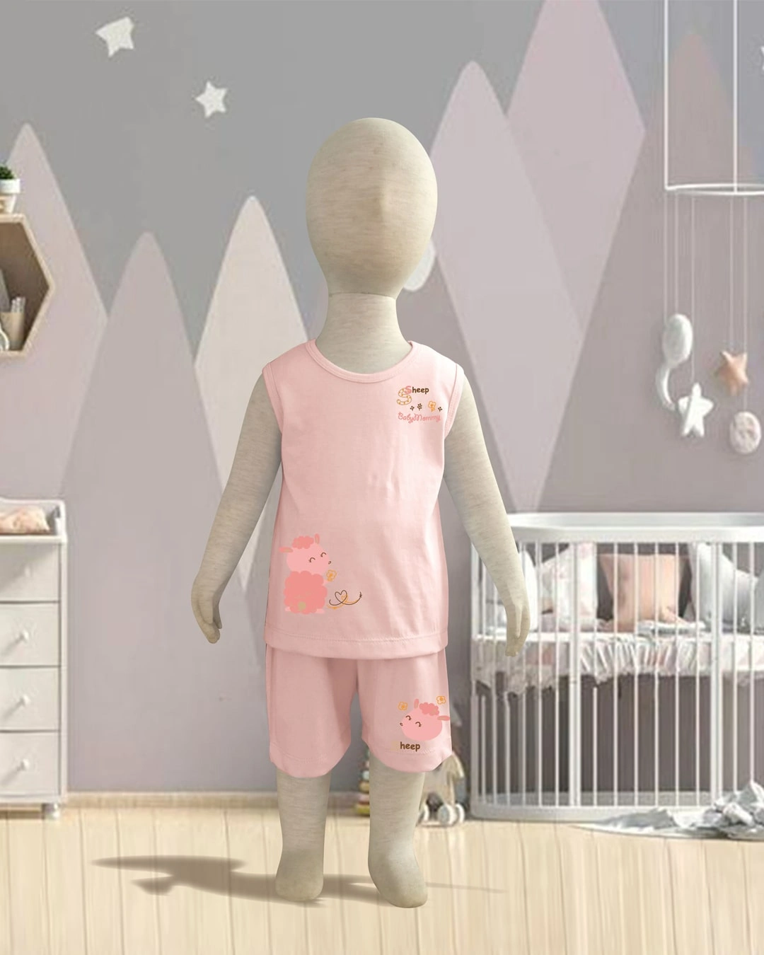 Bộ sát nách in thú BabyMommy - Màu ngẫu nhiên 2