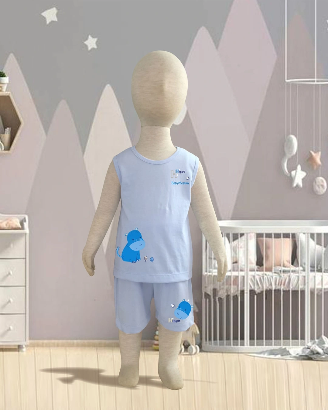 Bộ sát nách in thú BabyMommy - Màu ngẫu nhiên 3