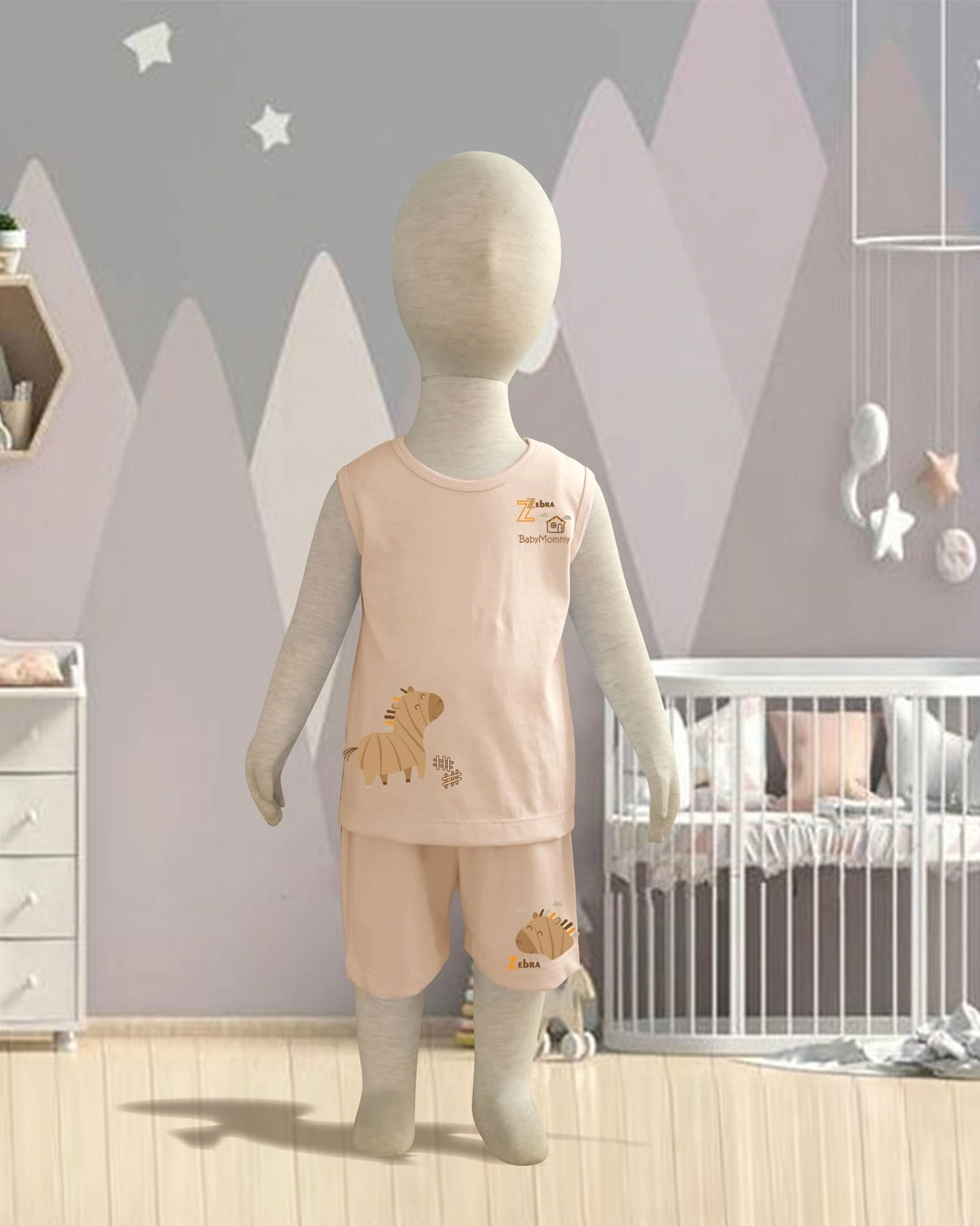 Bộ sát nách in thú BabyMommy - Màu ngẫu nhiên 4
